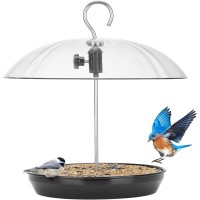 Kingsyard Adjustable Platform Bird Feeder with a Dome